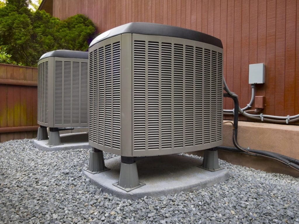 Two HVAC Systems Outside A Building worked on by an hvac company