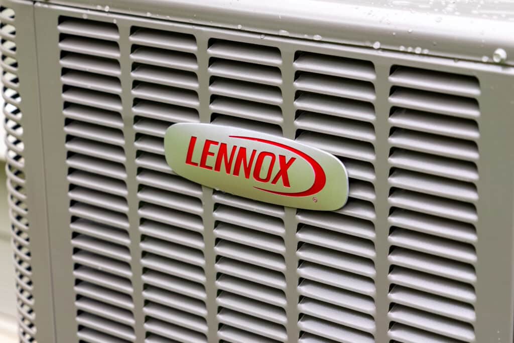 Close Up On Lennox Unit Logo