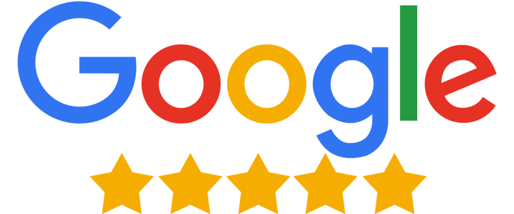 Google Logo With 5 Stars Below